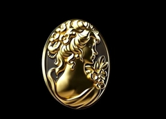 Силиконовый молд Камея Девушка № 33