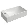 Aqueduto PEQL0210 AQD PEQUENO Раковина накладная/подвесная прямоугольная мини левая,  380*220, белый глянцевый