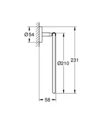 Держатель полотенца кольцо Grohe bau cosmopolitan 40460001