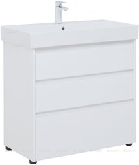 Aquanet 307078 Тумба с раковиной Nova Lite 85 (SLIM SYNERGY) 3 ящ. цв. бел. глянец (307078) фото