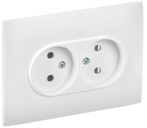 SKANDY Роз. 2-я без з/к/ш 10А в сб. SK-R10W арк. бел. IEK