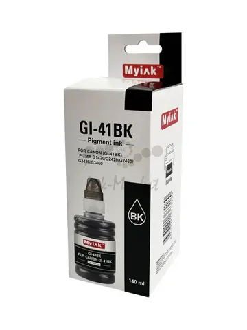 Чернила MyInk GI-41BK для Canon PIXMA G1420, G2420, G2060, G3420, G3460 (140 мл, black, Pigment)
