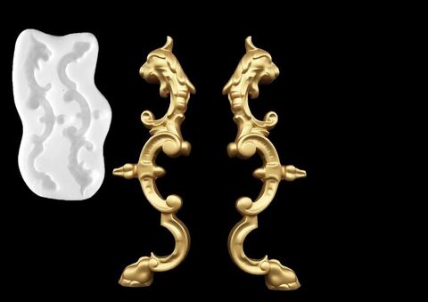 Силиконовый молд № 2082 Декоративные элементы