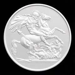 Силиконовый молд № 2286 медальон Георгий Победоносец