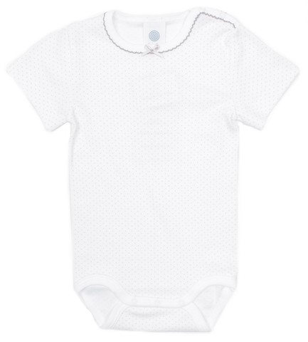 Белый боди Sanetta в горошек