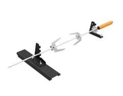 Комплект вертела с опорами для мангалов Редлайнер