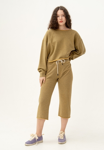 Брюки трикотажные (кюлоты) Bowery NYC укороченные Honey