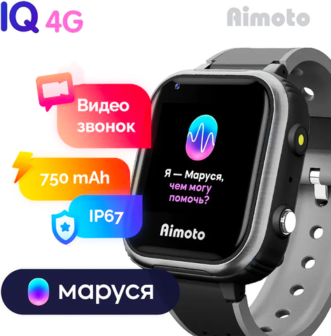 Смарт-часы Aimoto IQ 4G, черный (8108802)