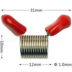 Пружина-стоппер с пластиковыми ручками (Bead Stopper) 31 мм, 2 штуки, И030