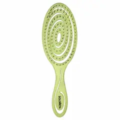 SOLOMEYA Расческа био для волос подвижная ЗЕЛЕНАЯ Solomeya Detangling Bio Hair Brush Green, 1 шт.