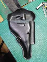 Leather holster for Luger P08 and Walther P38