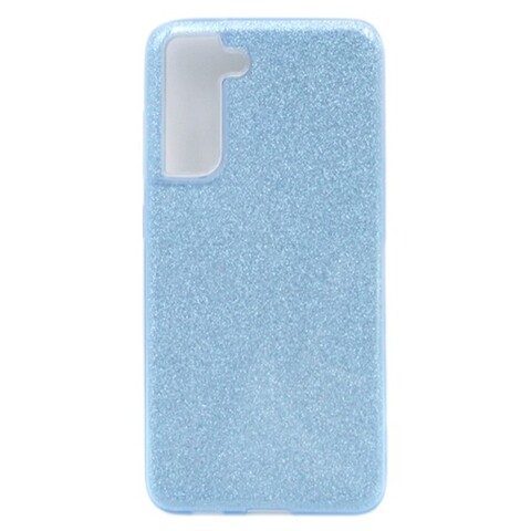 Силиконовый чехол блестящий Sparkle Case Блеск для Samsung Galaxy S21 FE (Голубой)