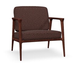 Кресло Zio MOOOI массив дуба/жаккард/темная пудра 770х850х760h