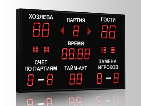 Табло для волейбола Импульс 710-D10x4-D8x11-S4-A2