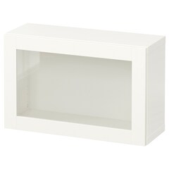 Настенный шкаф IKEA BESTA (БЕСТО), Белый, Стекло, 60x22x38 см