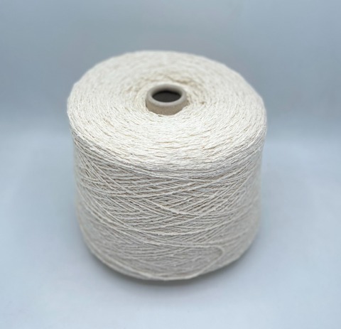 Бобинная пряжа (пр.Италия), art.Seta bourette ,2/700 350м/100гр.100%Буретный шелк, цвет-Молочный , арт-32193
