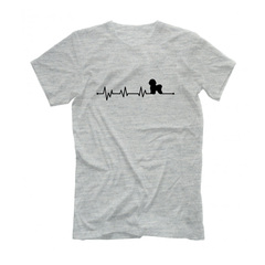 Футболка "Сердечный ритм - Бишон Фризе"