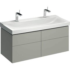 Шкафчик для раковины Geberit Xeno² шириной от 120 см, с четырьмя выдвижными ящиками: B=117.4см, H=53см, T=46.2см, Серый / Матовое покрытие фото