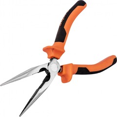 Ombra 420108 Длинногубцы прямые с двухкомпонентными рукоятками, 200 мм 55111