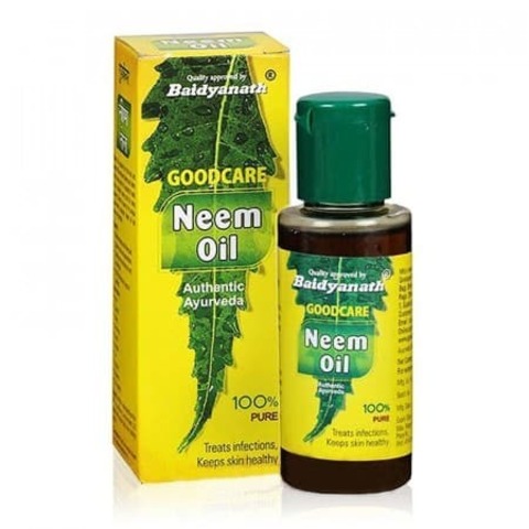 NEEM OIL 100% Pure, Baidyanath (МАСЛО НИМА 100% чистое, для наружного применения, Бадьянатх), 50 мл.