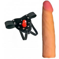 Комплект HARNESS № 66, трусики с насадкой из киберкожи