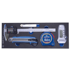 KING TONY (9-90305TQV) Набор измерительных инструментов, ложемент, 5 предметов