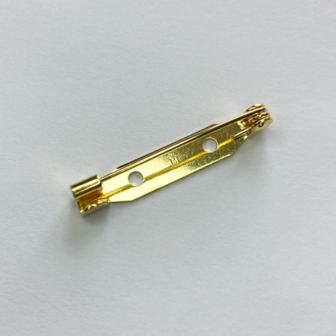 Японская булавка для броши 30 мм с прямой застежкой, цвет золото