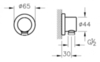 Vitra A49264EXP Набор встроенной душевой системы Solid S, хром (верхняя лейка, ручной душ, смеситель встроенных внешняя и внутренняя часть)