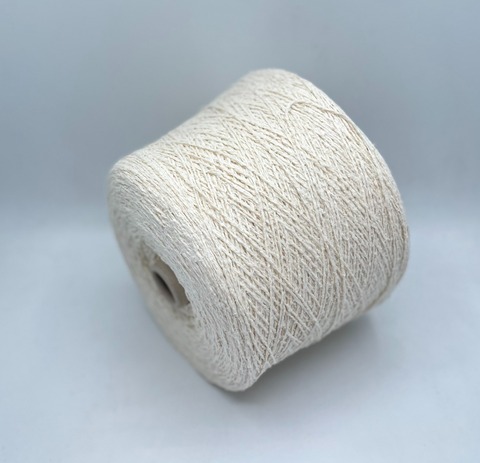 Бобинная пряжа (пр.Италия), art.Seta bourette ,2/700 350м/100гр.100%Буретный шелк, цвет-Молочный , арт-32193