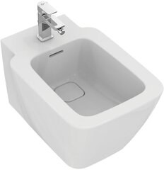 Ideal Standard T456801 STRADA II Подвесное биде, с отверстием перелива, с керамической накладкой слива (T854601), с крепежом фото