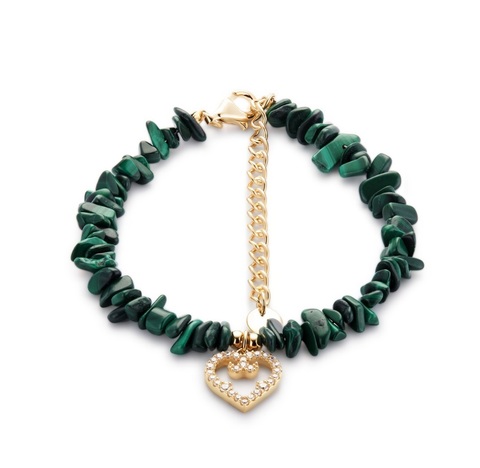 Bracelet Heart Malachite