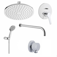 Vitra A49264EXP Набор встроенной душевой системы Solid S, хром (верхняя лейка, ручной душ, смеситель встроенных внешняя и внутренняя часть) фото