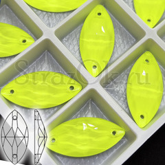 Стразы пришивные неоновые Navette Neon Yellow, дешево оптом с доставкой на StrazOK.ru