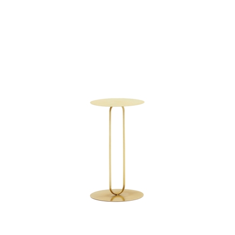 Nithanda Приставной столик из металла с золотой отделкой Ø 30,5 см