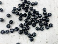 Бусины пришивные под жемчуг, Ø 8 мм, чёрный