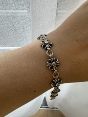 Браслет из черненого серебра 925 пробы в стилистике CHROME HEARTS