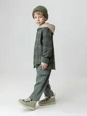 рубашка  для мальчика  КР 302780/пряный базилик,клетка к650