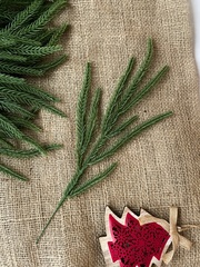 Набор травяных свисающих лапок елочки, мягкие, ампельное растение, искусственная зелень, рождественский декор 32 см, набор 15 шт.