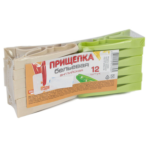 Прищепка бельевая английская 12шт