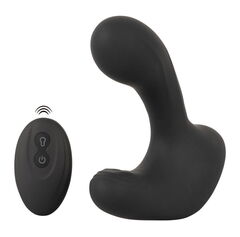 Черная анальная вибропробка с функцией расширения RC Butt Plug with 3 functions
