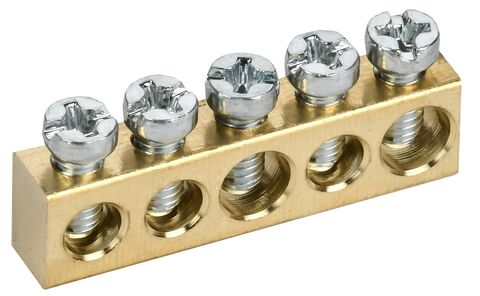 TEKFOR Шина нулевая сечение 6х9 5 отв. IEK