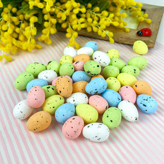 №2 Яйцо разноцветное из пенопласта МИНИ, пасхальный декор, размер 1,5*2 см, набор 50 шт.