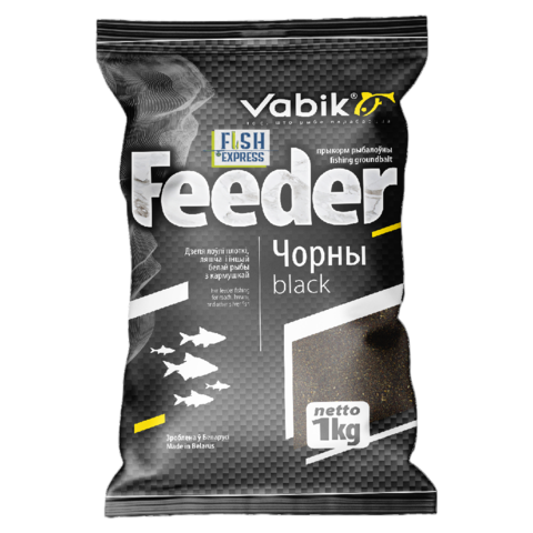 Прикормка Vabik FEEDER Черный 1кг 10 шт/уп.