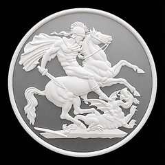 Силиконовый молд № 2286 медальон Георгий Победоносец