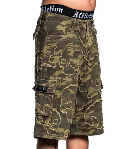 Affliction | Шорты мужские Wide Leg Skull Camo Short справа