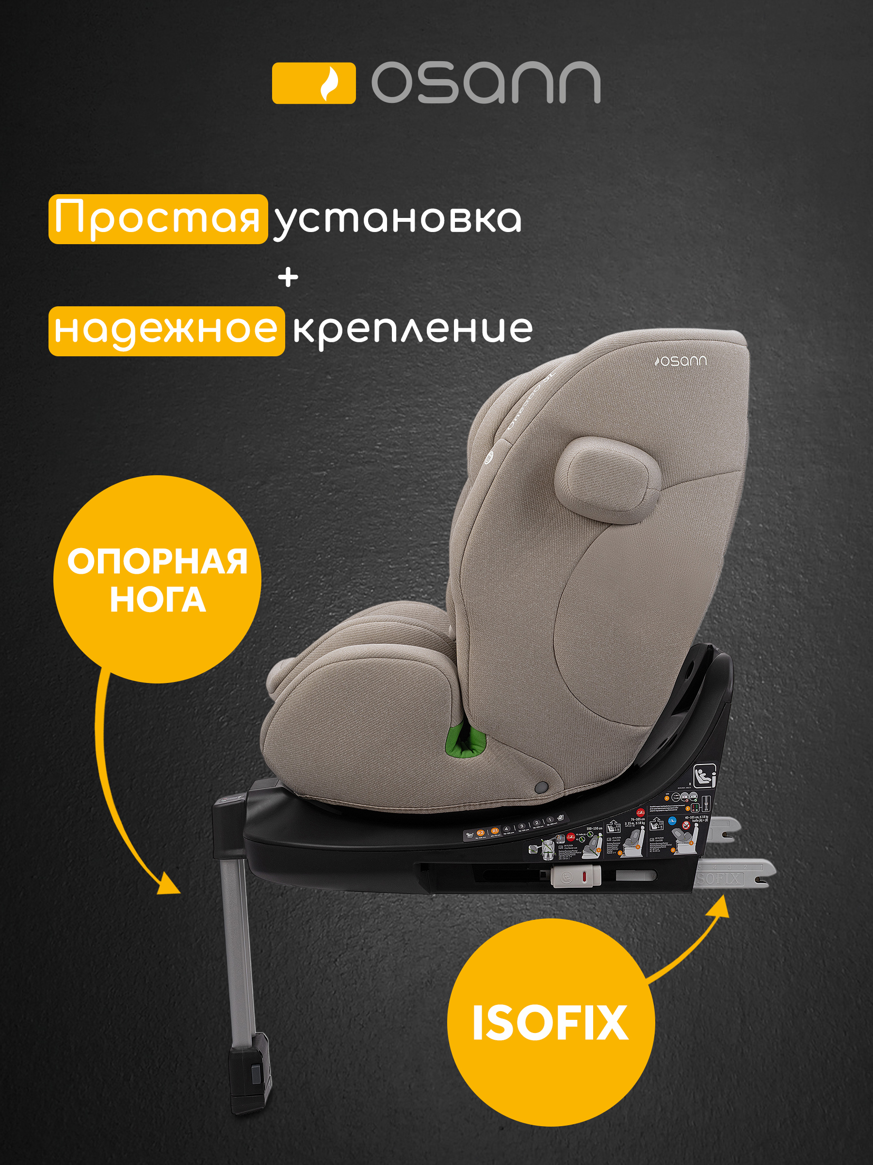 Детское автокресло Osann One360 SL Wheat