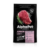 Сухой корм для щенков больших пород AlphaPet до 1,5 лет с говядиной и рисом 3 кг.