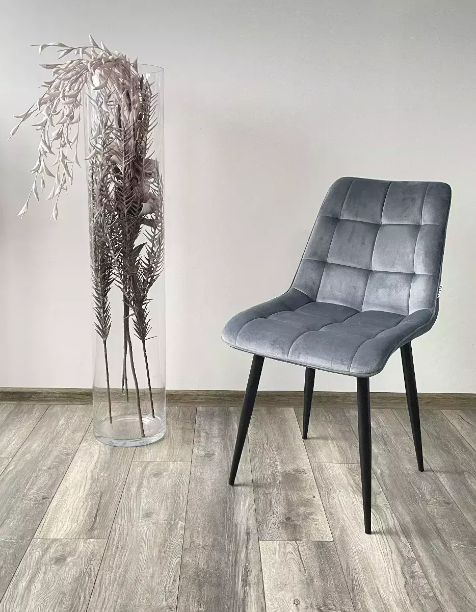 Стул CHIC BLUVEL-06 BLUE / черный каркас М-City