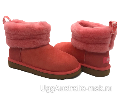 UGG Classic Mini Fluff Quilted Boot Coral