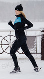 Утеплённый женский лыжный костюм Nordski Premium Blue-Black W